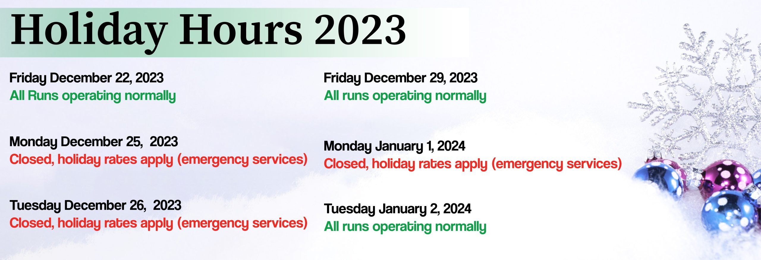 RedRiverHolidayHours2023